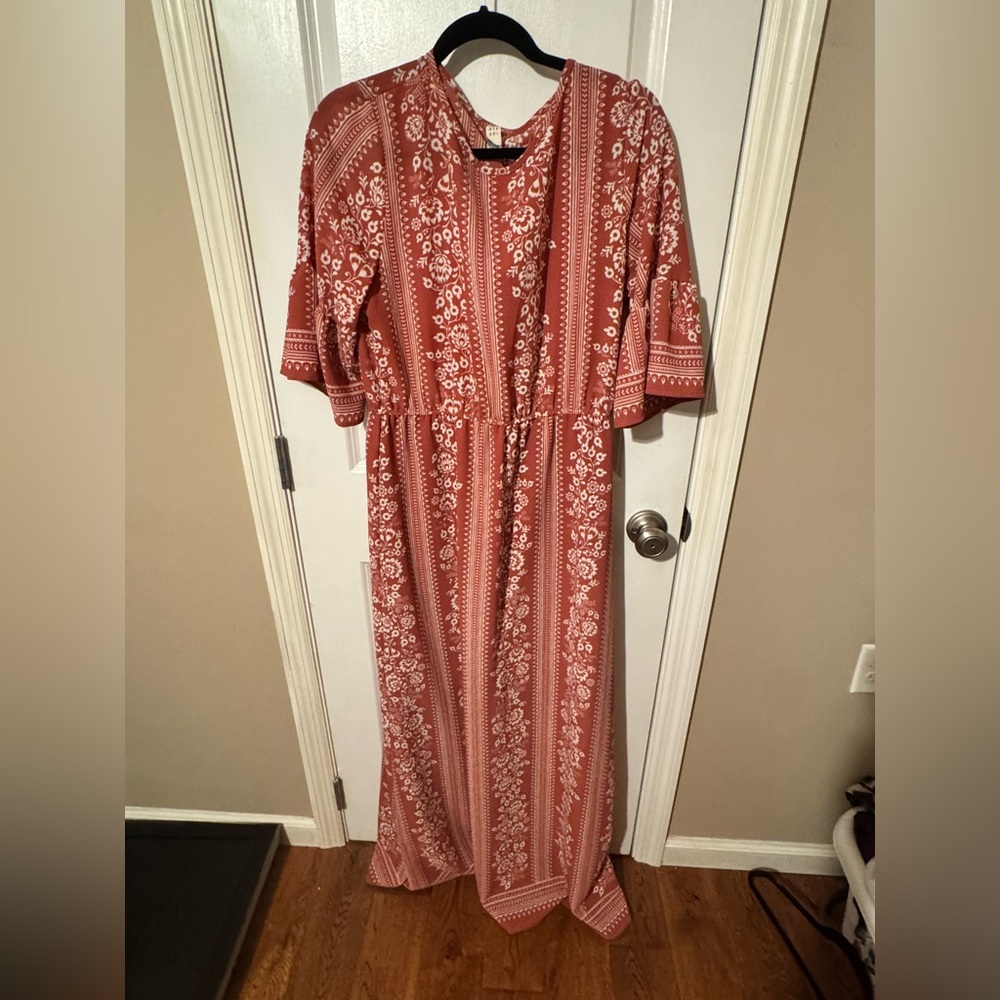 Floral Red Maxi Dress